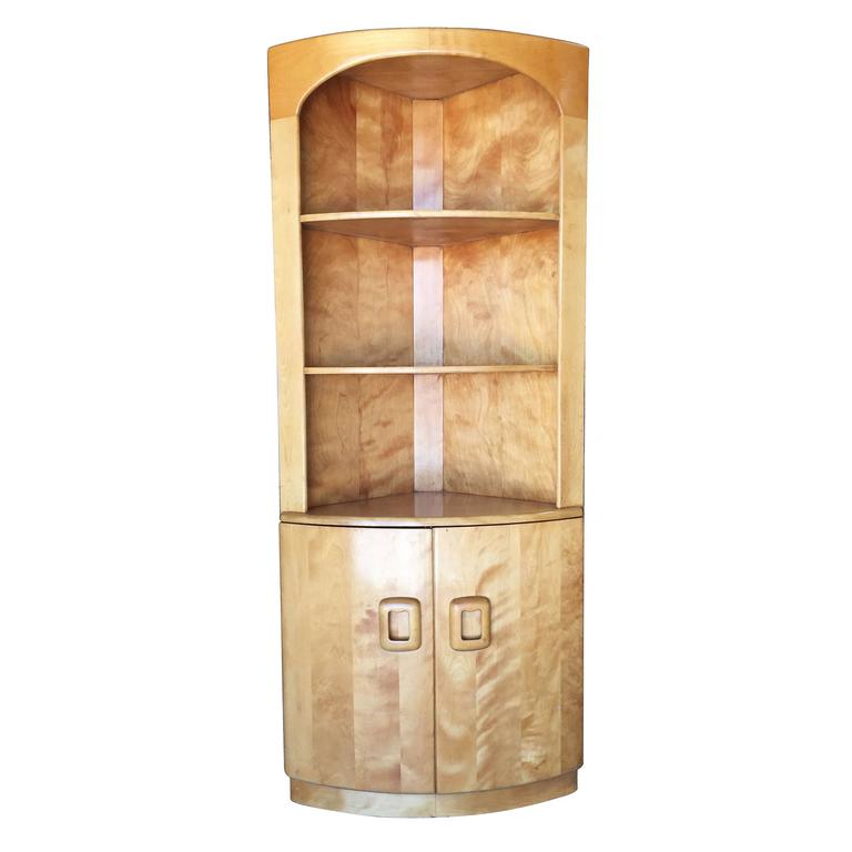 Heywood Wakefield Blonde Maple Corner Cupboard Cabinet For At Heywood Wakefield Blonde Maple Corner Cupboard Cabinet For