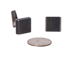 Gemelli Modernisti di Allan Adler in argento ed ebano, circa 1963