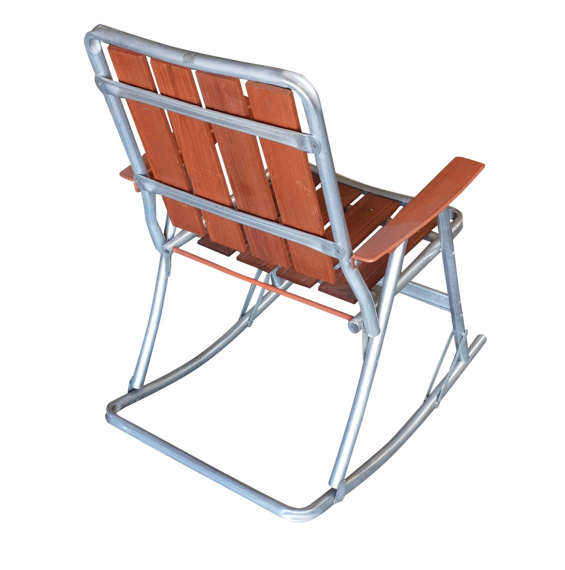 aluminum rocking chair folding
