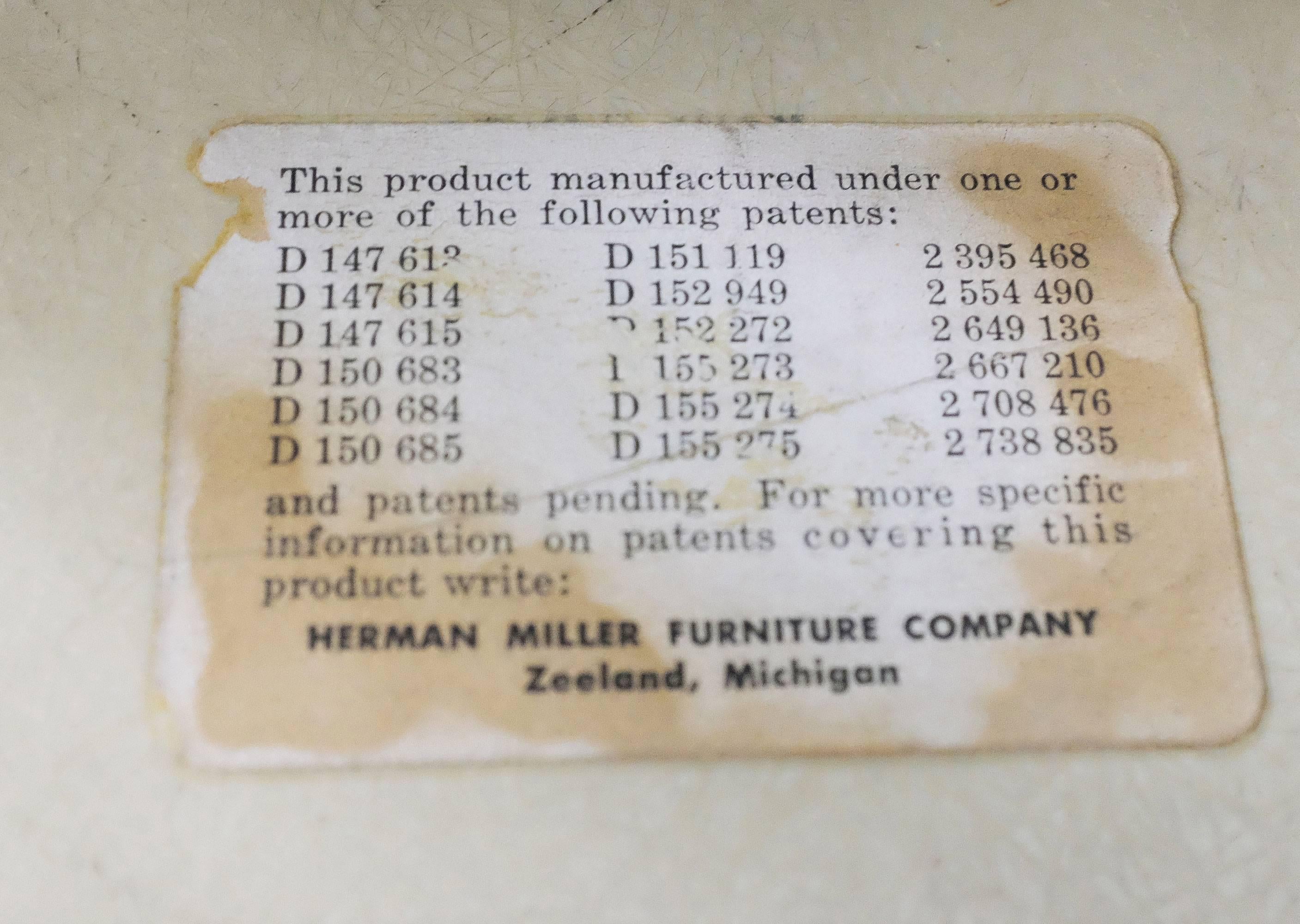 Mid-20th Century Eames DAW Fiberglass Armchair w/ Dowel Base for Herman Miller