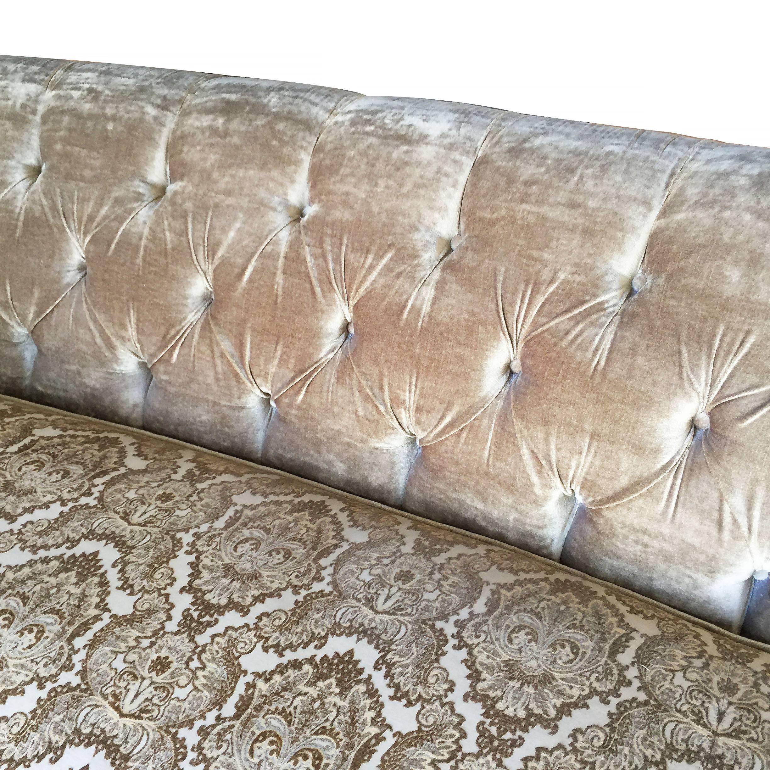 Mid-20th Century Green Chesterfield Style Tufted Sofa