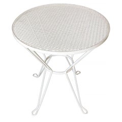 Woodard Round Mesh Steel Outdoor/Patio Side Table, circa 1950