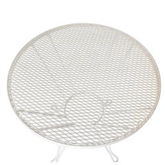 Woodard Round Mesh Steel Outdoor/Patio Side Table, circa 1950
