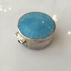 Art Deco Sterling Enamelware Compact Pillbox
