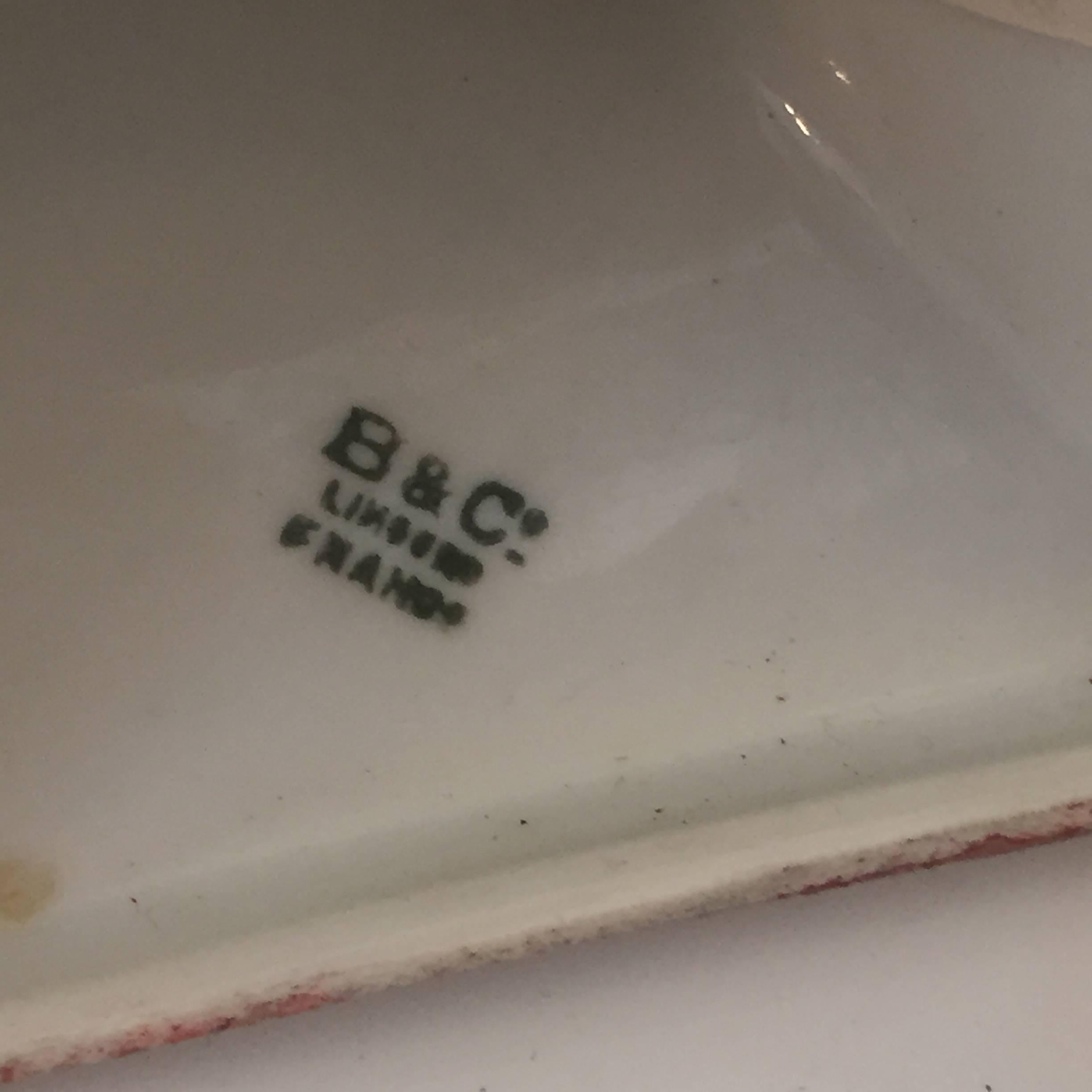 Juego de Cinco Té de Mesa Antiguo de Porcelana de 18 Quilates Limouge y Firmado Osborne en venta 3