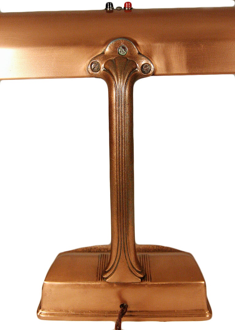 Mid-20th Century Copper Art Deco Desk Lamp