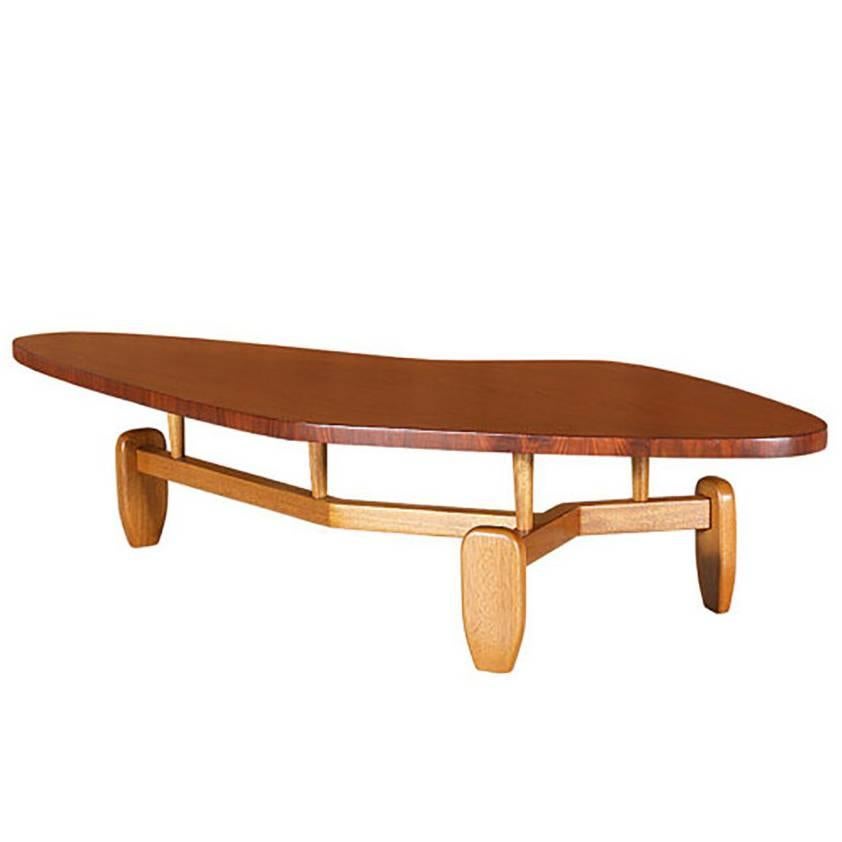 John Keal "Outrigger" Floating Top Coffee Table for Brown Saltman