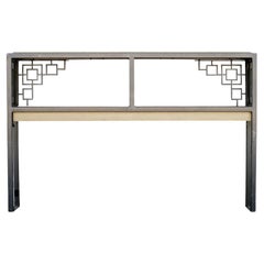 Vintage Black and Gold "Prairie" Style Console Table