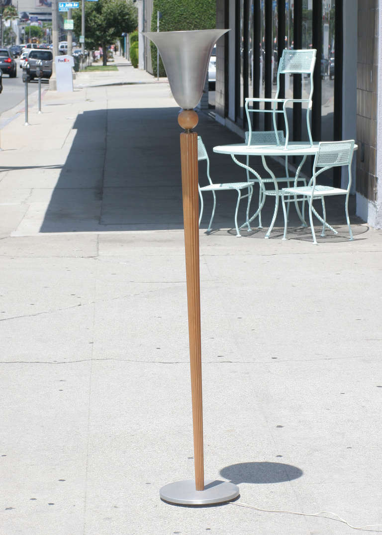 Art Deco Torchiere Floor Lamp By Russel Wright
