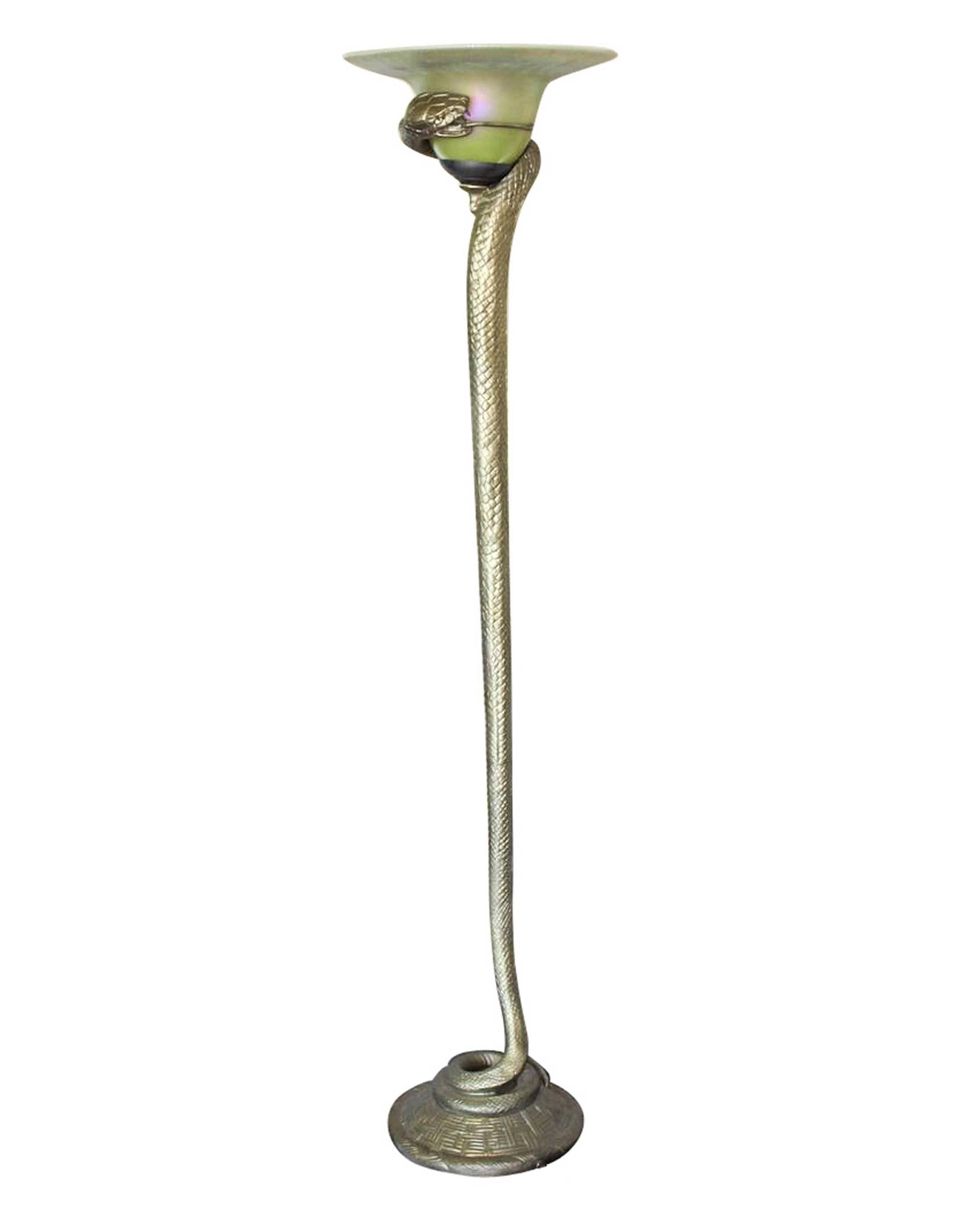 edgar brandt snake lamp