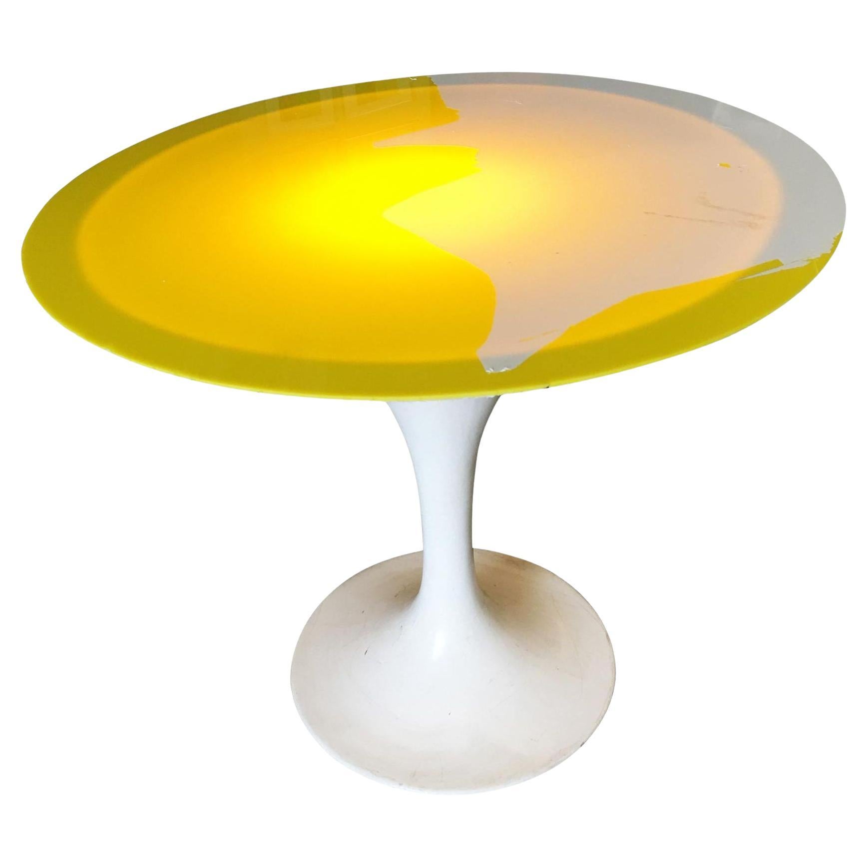 Modernist Light Up Tulip Style Coffee Table For Sale