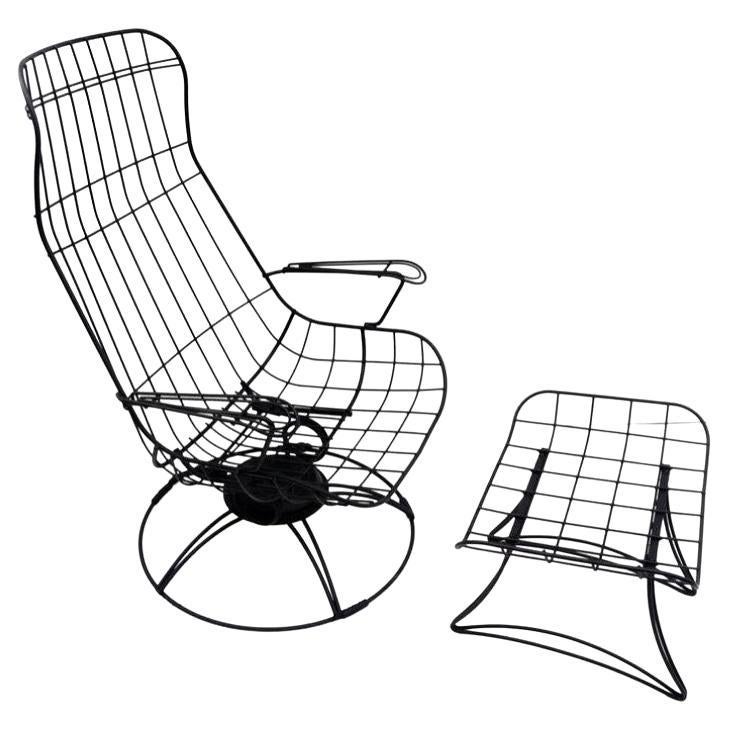 Homecrest Riviera Siesta Swivel Rocker Lounge Chair with Ottoman