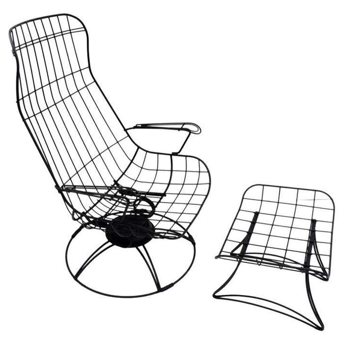 Homecrest Riviera Siesta Swivel Rocker Lounge Chair with Ottoman at ...