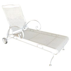 Used Iron Mesh Outdoor / Patio Chaise Lounge by Woodard