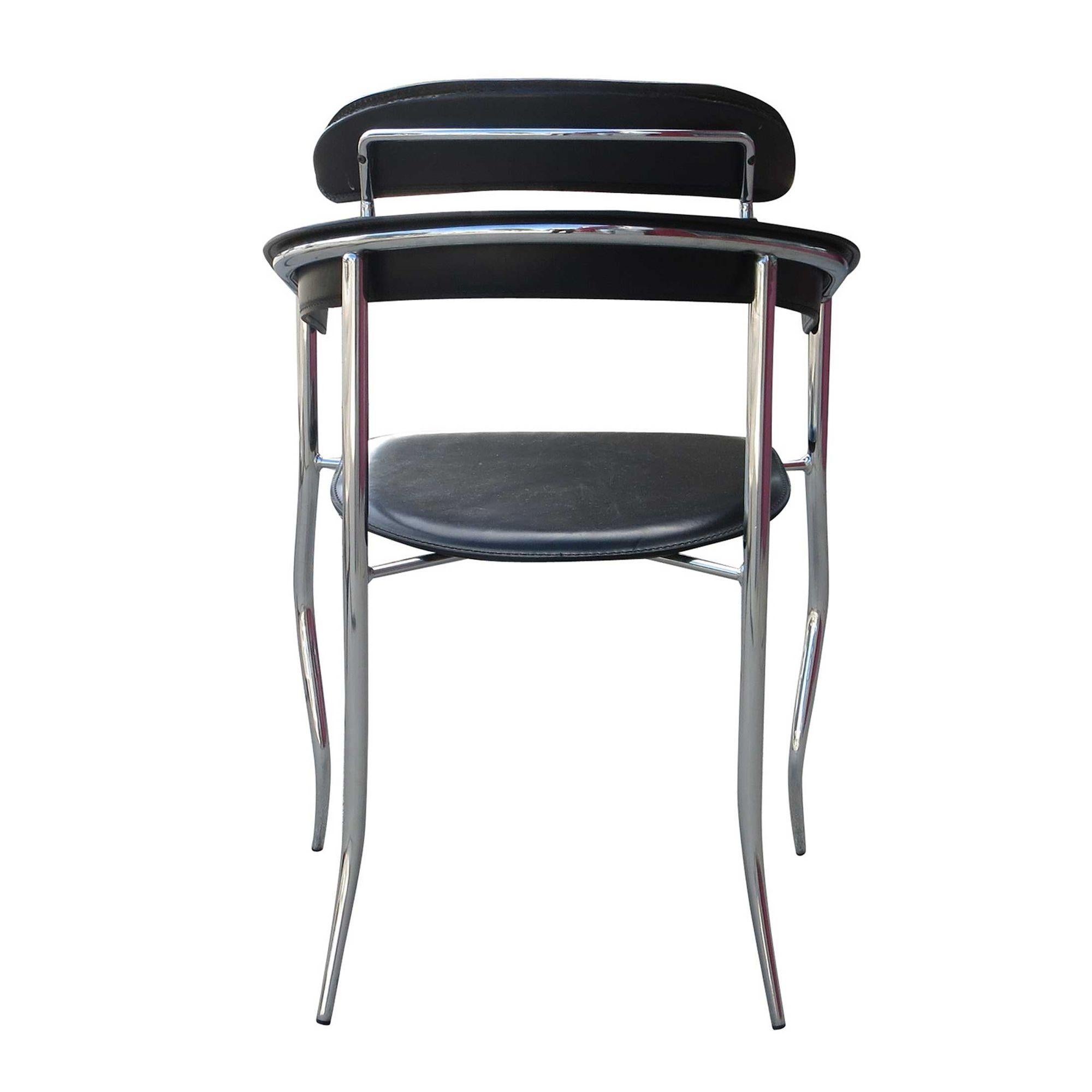 Mid-20th Century Set of Four Stiletto Architectural Chairs by Arrben, Italy