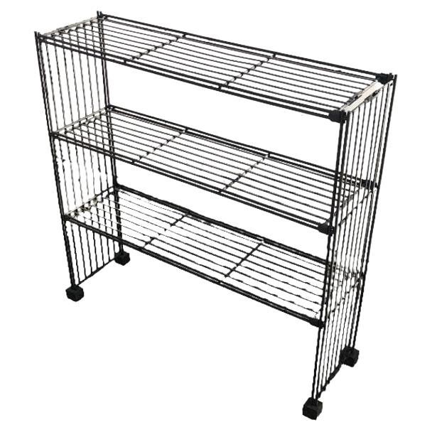 Mid-Century 3-Tier Iron Wire Art Display Shelf Bookshelf For Sale