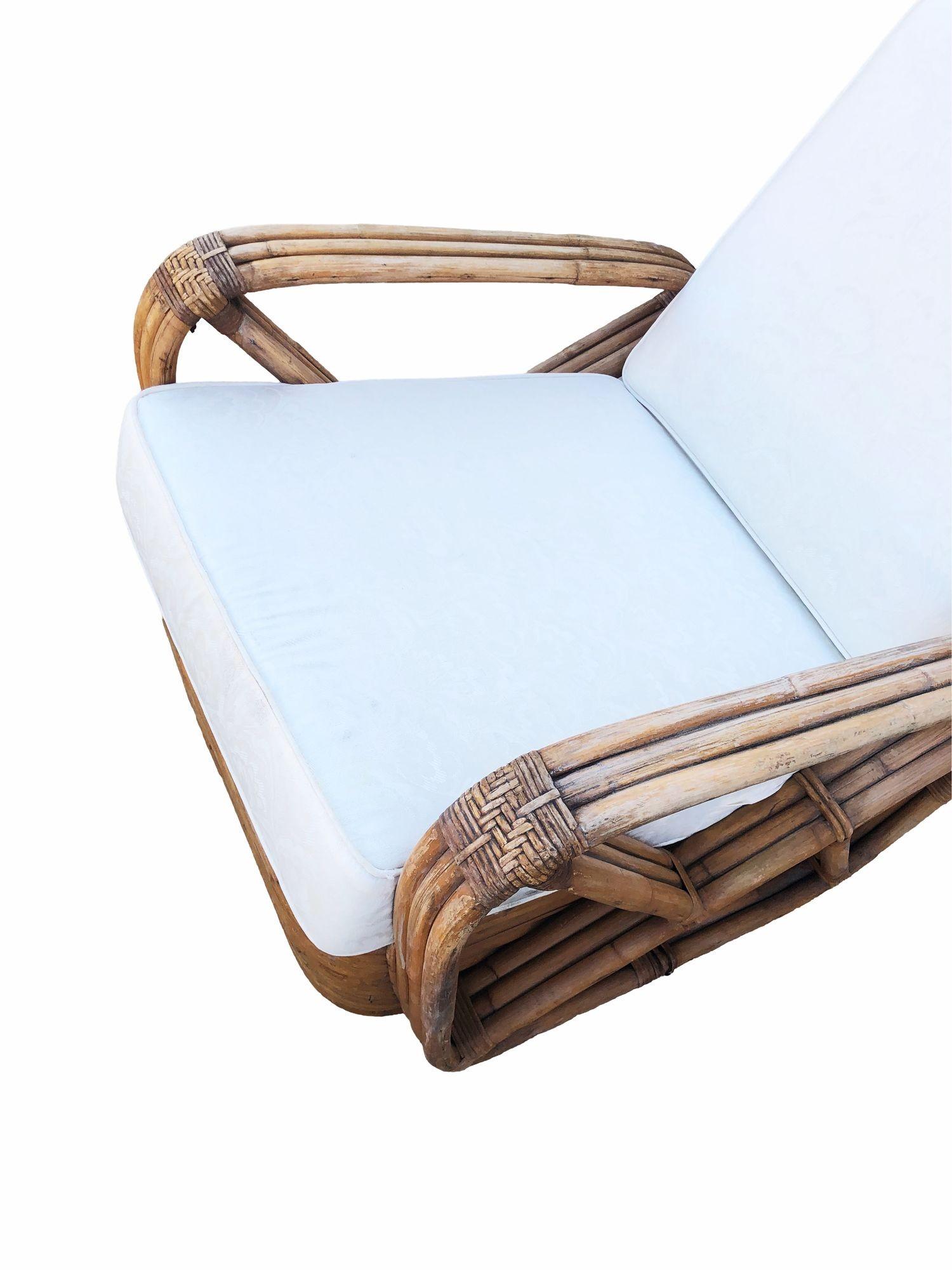 Metà XX secolo Paul Frankl 3-Strand Square Pretzel Round-Back Lounge Chair (non restaurata) in vendita
