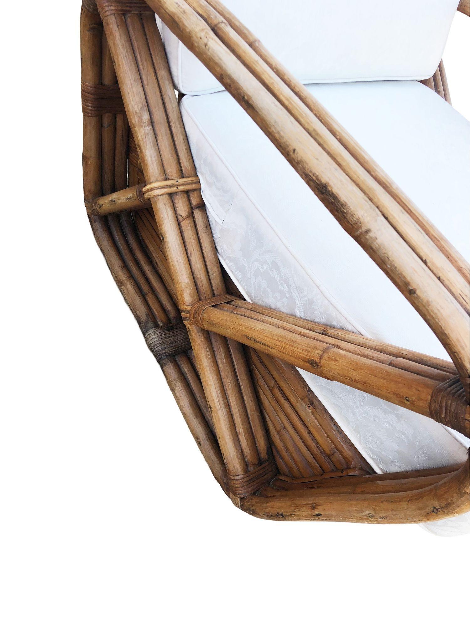 Paul Frankl 3-Strand Square Pretzel Round-Back Lounge Chair (non restaurata) in vendita 2