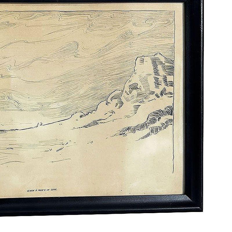 Victorien 1906 Art Nouveau Lithographie 