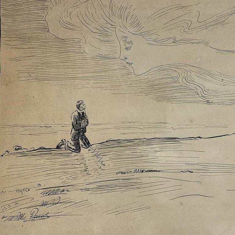 Début du 20ème siècle 1906 Art Nouveau Lithographie 