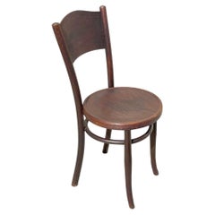 Vienna Secession Bent Oak w/ Carved Floral Backreast and Seat by Thonet-Mundus