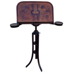 Vienna Secession Bentwood Harp Motif Sheet Music Stand by Thonet No. 11852