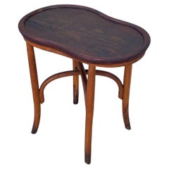 Late Victorian Bentwood Bidet Stand with Lid Side Table by Thonet