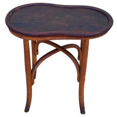 Late Victorian Bentwood Bidet Stand with Lid Side Table by Thonet