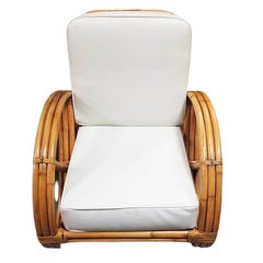 Restored MCM three-Strand Full Round Pretzel Lounge Chair w/ Arched Base