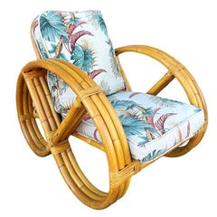 Paire de fauteuils « Pretzel » MCM restaurés, à trois brins, de forme arrondie, avec piètement en arc