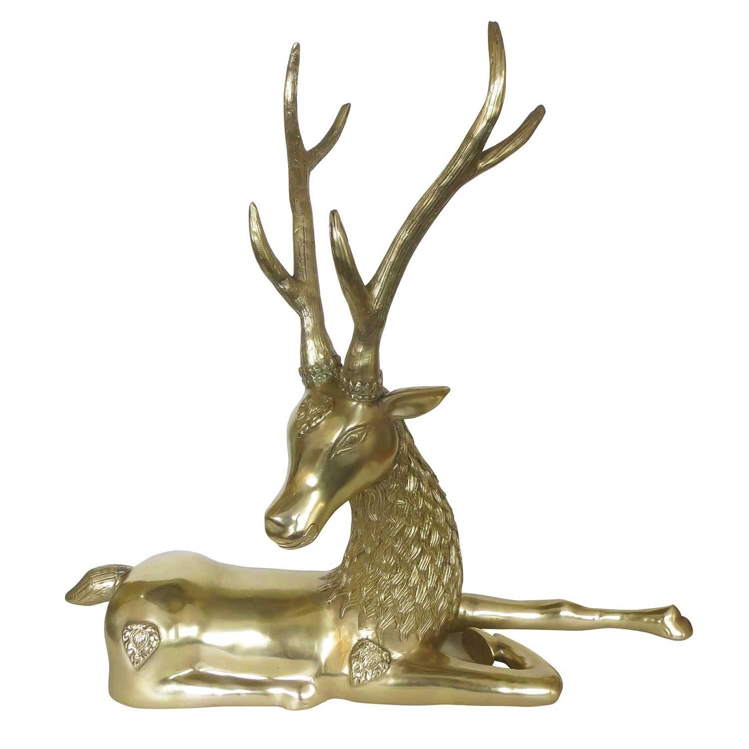 vintage brass deer