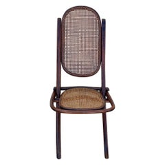 Vienna Secession Bent Oak & Cane Foling Chair No. 01 by Thonet