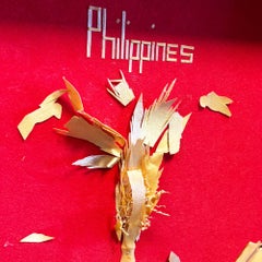 Hand Carved "Philippines" Hand Carved Bahay Kubo Wooden Art Shadow Box