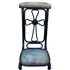Piegatoio da preghiera "Prie-Dieu" in rovere curvato laccato nero, stile Secessione viennese, di Thonet