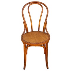 Vienna Secession Light Stain Bent Oak Chair No. 7 by Thonet