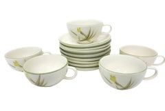 MCM "Tiger Iris" & "Tiger Lily" China Dish Set by Winfield Pottery, Set of 43