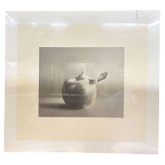 Martha Alf "Apple" Lithograph Print Limited Signed 187/250, Fixed to Matte Board