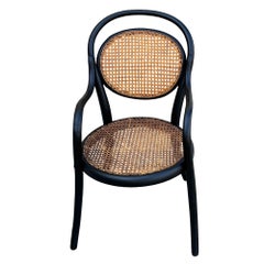 Children Size Vienna Secession Bent Oak & Cane Bistro Armchair by Thonet No.016