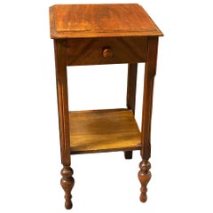 Clore Furniture Federal Style Solid Mahogany 2 Tier Bedside Nightstand