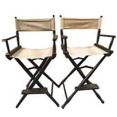 Appalachian Beech Directors Chairs Pair by Gold Medal Folding Furniture Co, Pair
