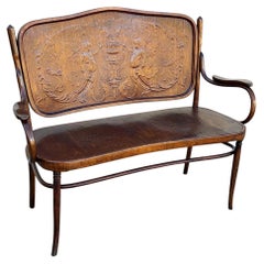 Vienna Secession Bentwood Cherubs Motif Settee Bench by Jacob & Josef Kohn No 67