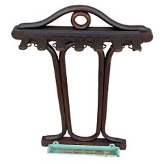 Edwardian Era English Bentwood & Iron Pool Billiards Cue Holder by Egberts