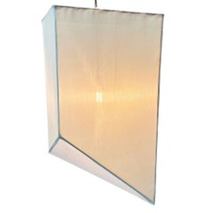 Von Isamu Noguchi inspirierte geometrische Hängelaterne aus Leinen, 6 Stück verfügbar