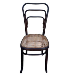 Art-déco-Stuhl Nr. 144 aus gebogenem Eichenholz und Rohrgeflecht von Thonet, 1920