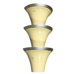 Large 2' Grand Streamline Enameled Spun Aluminum 3 Tier Wall Sconce