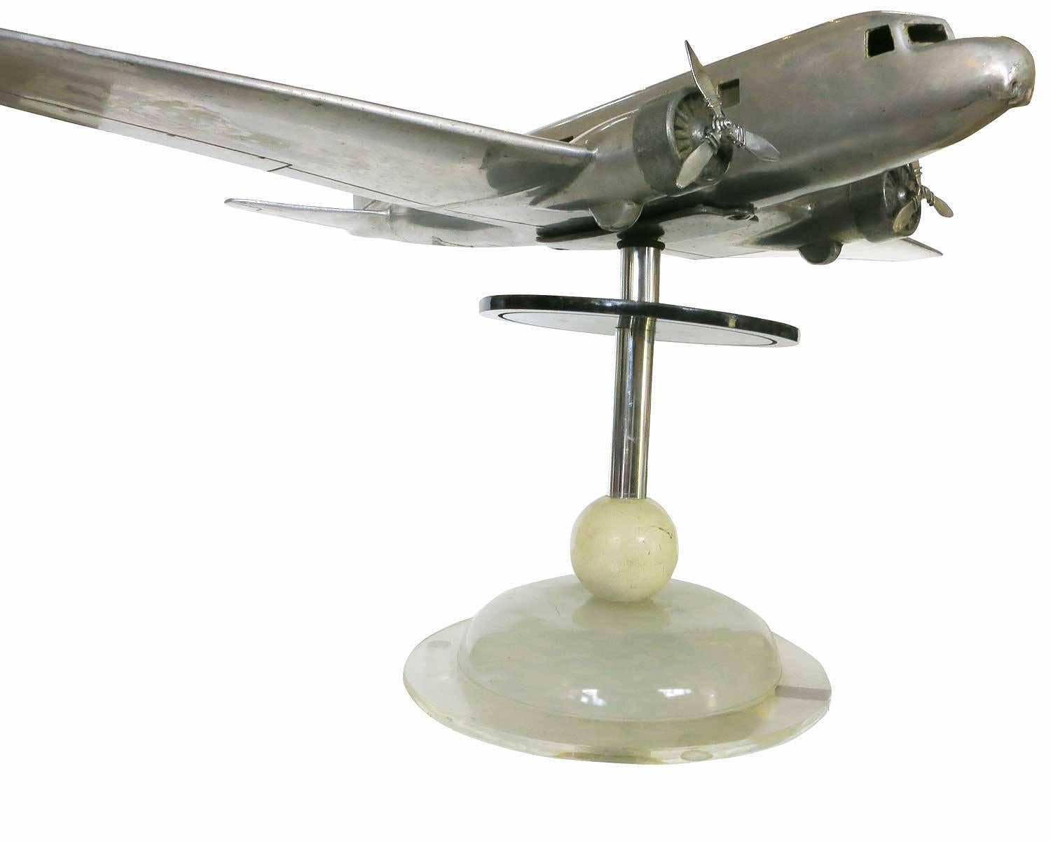 Douglas DC-2 Airplane Aluminum Model Lamp, circa 1934 1