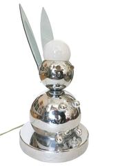 Postmodern Chrome Robot Rabbit Lamp by Torino