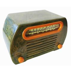 Fada Model 659 "Superheterodyne" Marble Green and Caramel Catalin Tube Radio