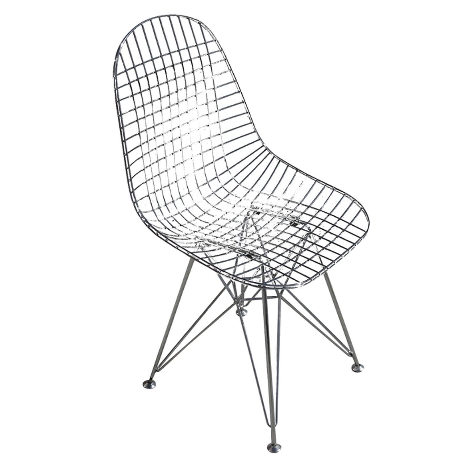 Mid-Century Modern Reédition de la chaise Eames DKR en chrome pour les chaises Herman Miller, lot de six