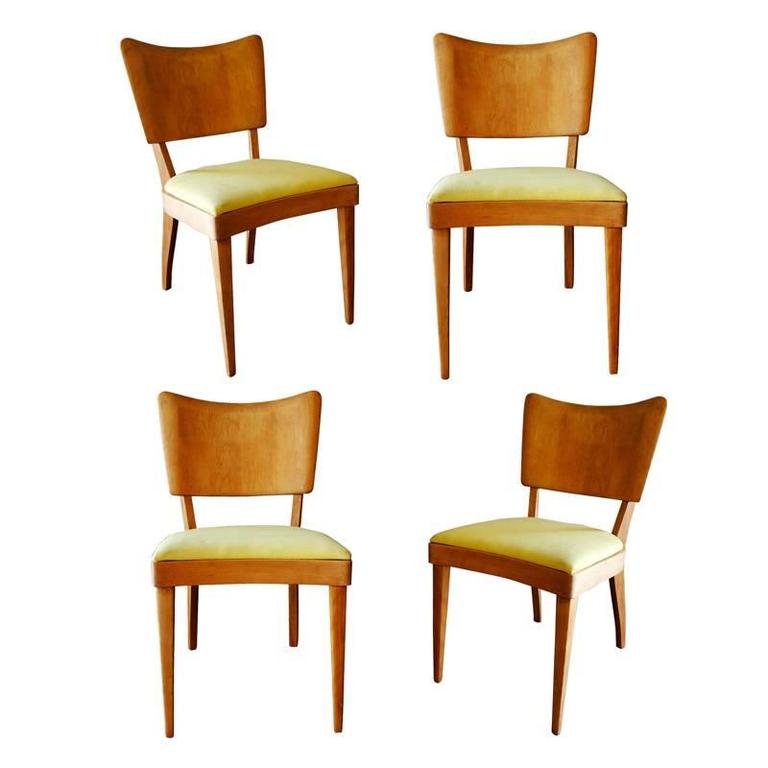 Heywood Wakefield Closed Stingray Dining Side Chairs Four